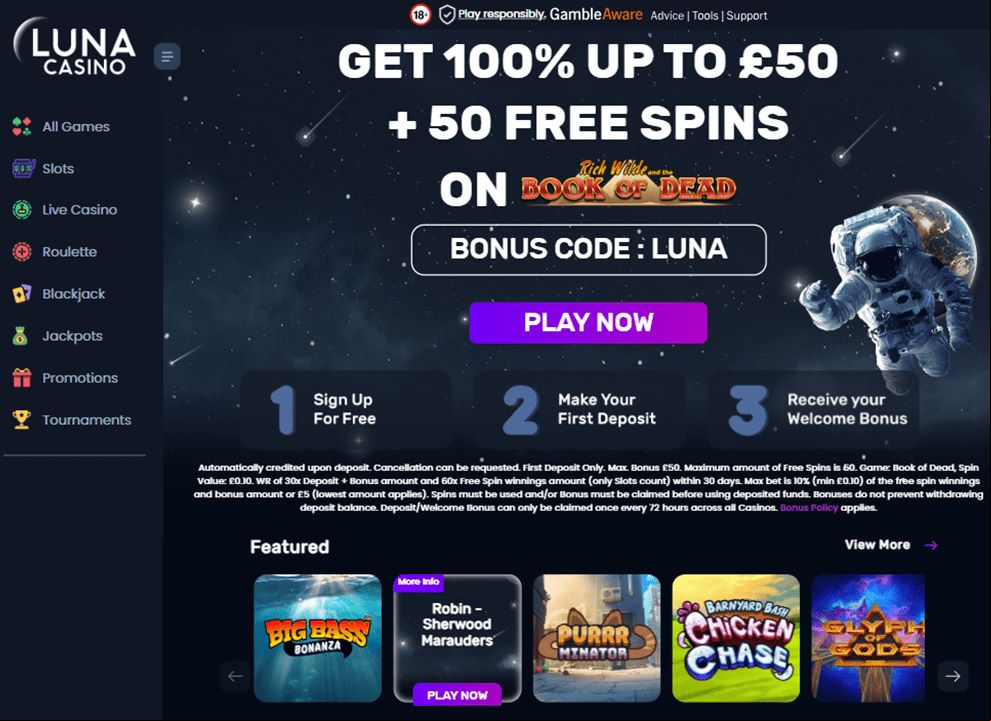 Luna Casino screenshot